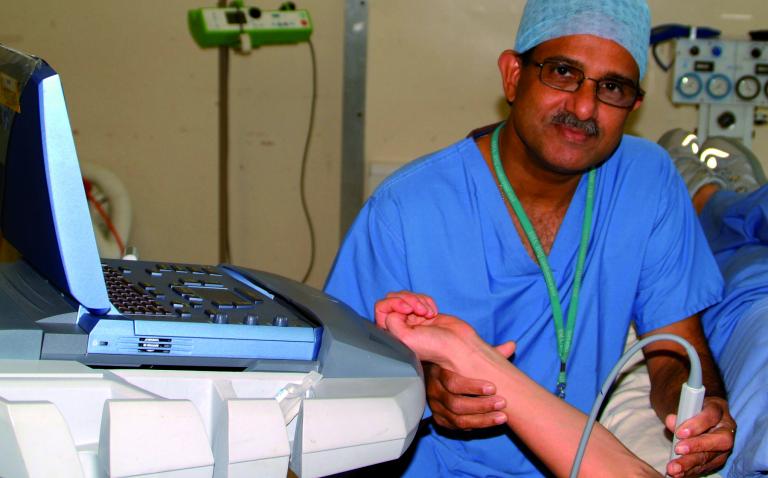 Hand-held ultrasound speeds nerve blocks