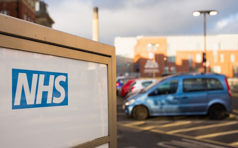 A photograph of an NHS sign outside Newcastle Royal Infirmary to illustrate the Government's promise of frontline investment after abolishing NHS England