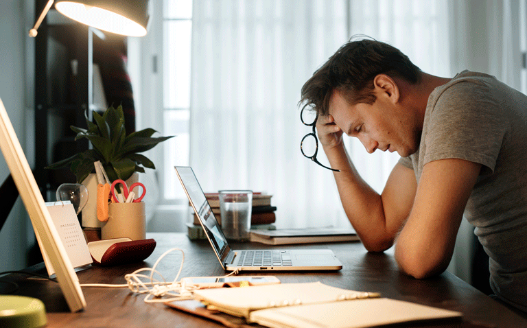 stressed person