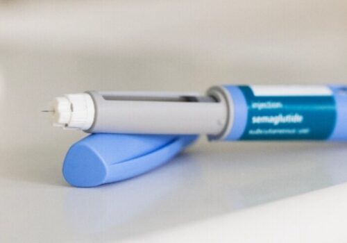 GLP-1 semaglutide injection pen to illustrate a strengthening of warnings for severe acute pancreatitis and NAION with GLP-1s and semaglutide